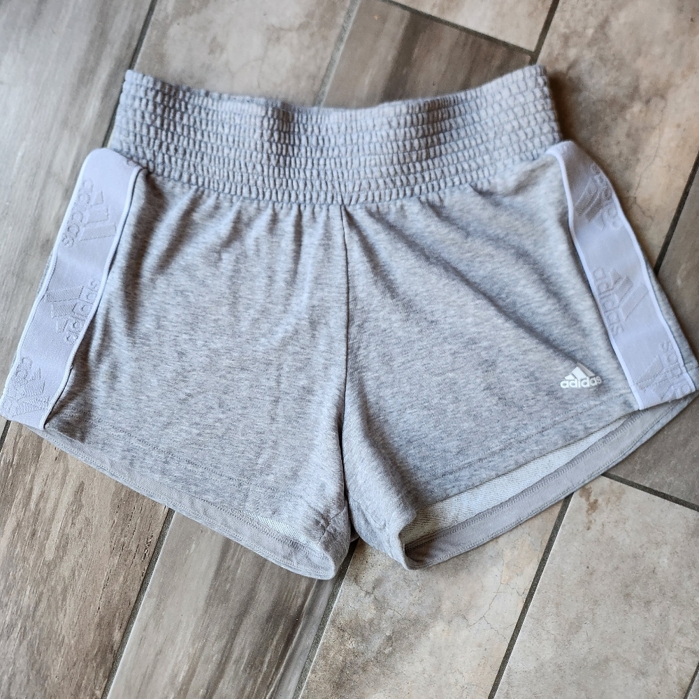 Adidas Women's Light Gray Athletic Shorts